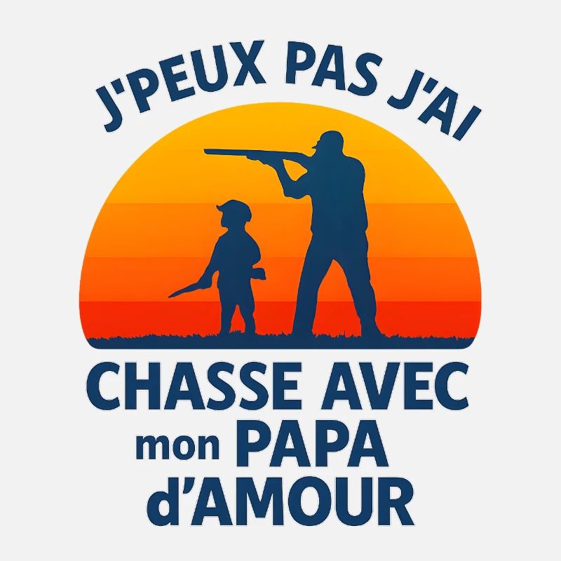 Chasse avec mon papa d'amour au coucher