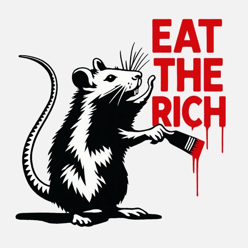 Rat with a red message