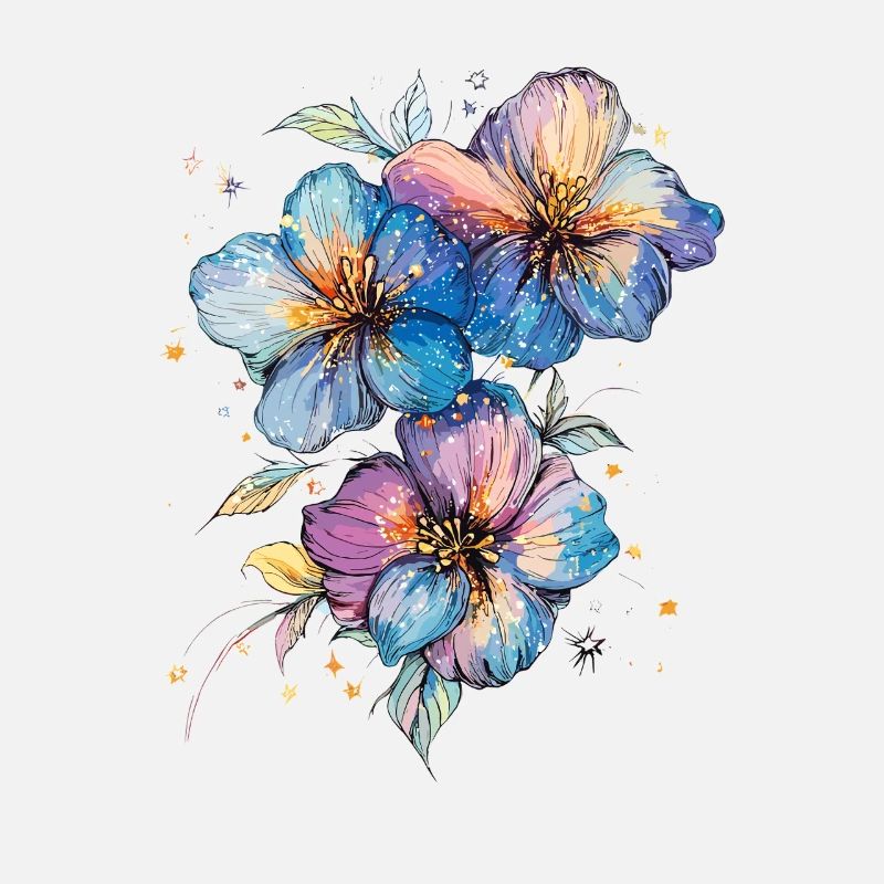 Bouquet de fleurs aquarellé