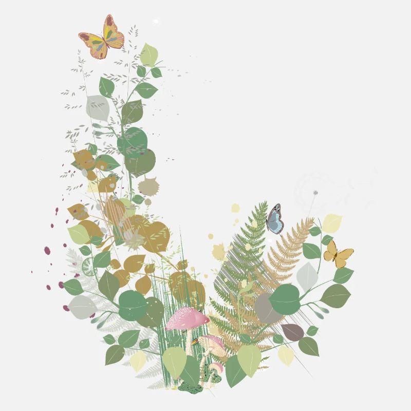 Enchanting forest edge scene with delicate details