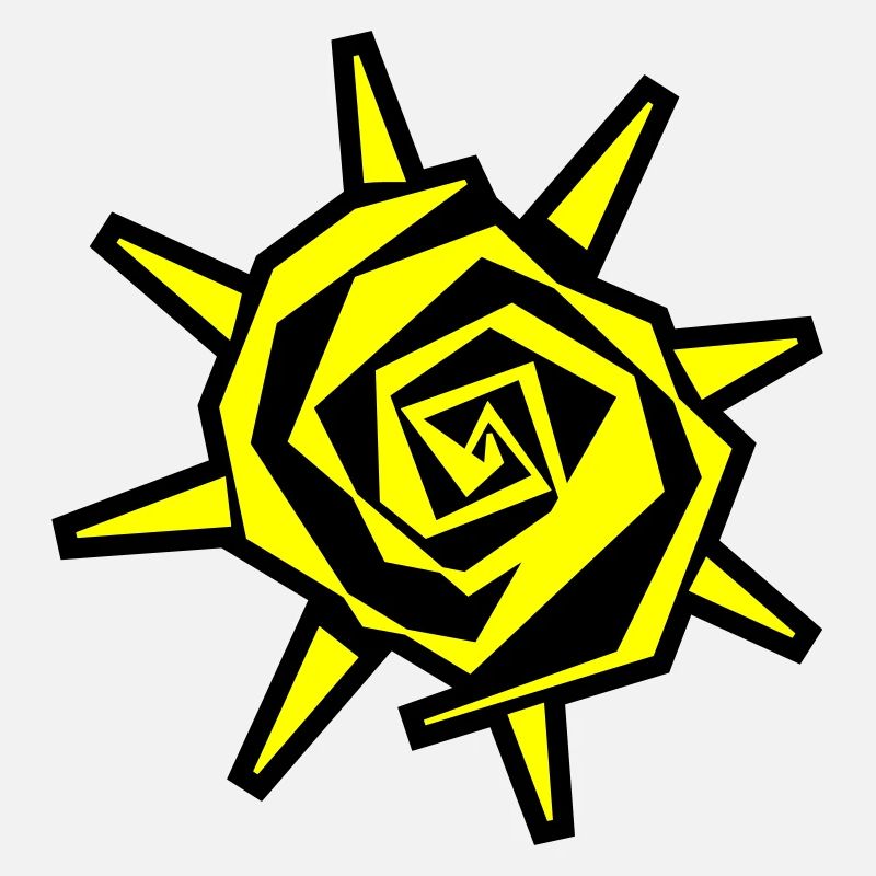 Jaune néon spirale solaire
