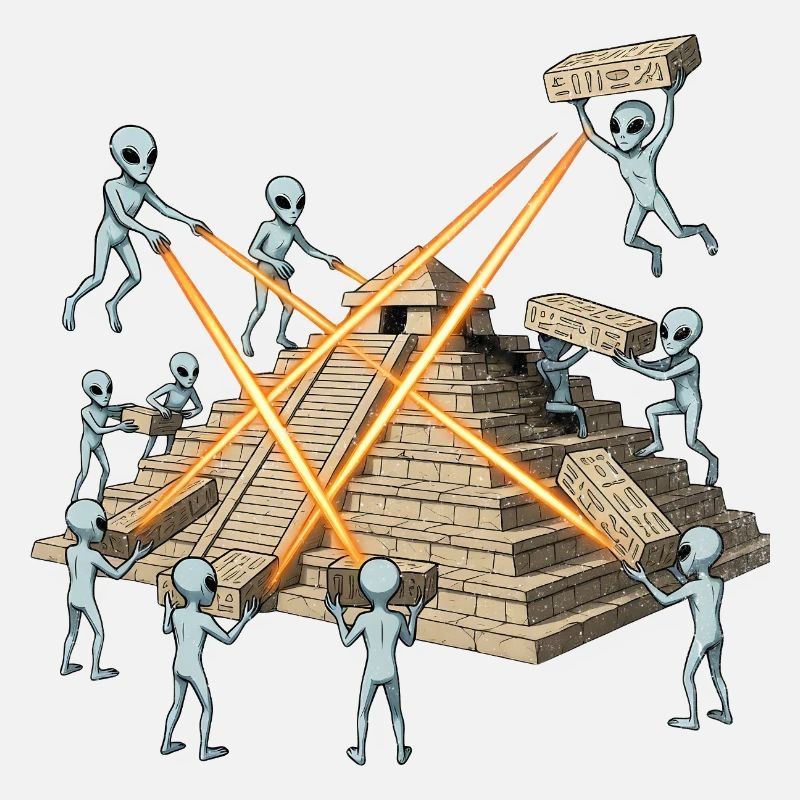 Les extraterrestres construisent une pyramide laser