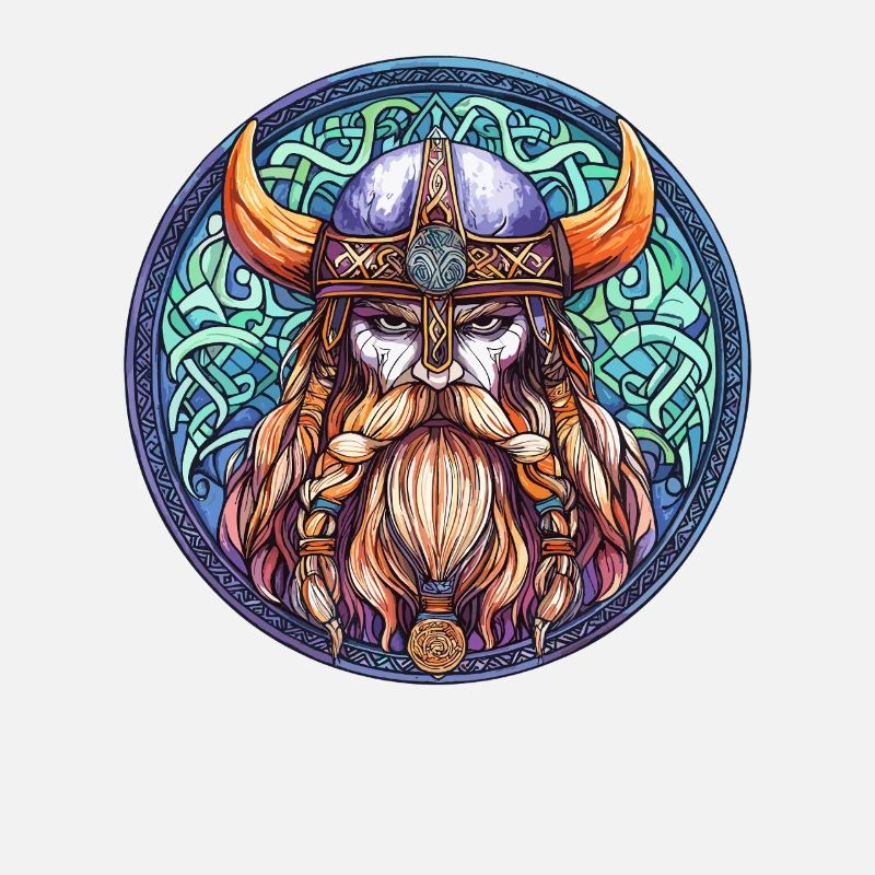 Viking Warrior Round Circle