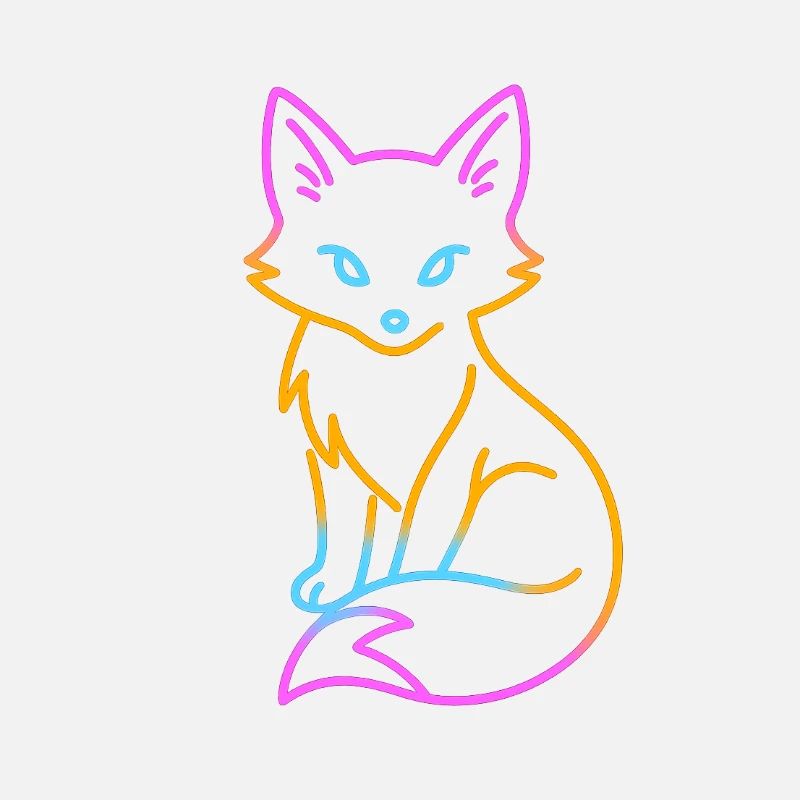 Neonfuchs-Umriss