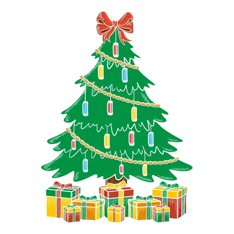 Funny Harmonica Player Christmas Tree Harmonica