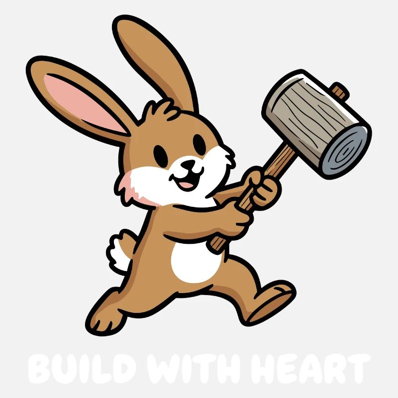Hase mit Hammer: Bauen mit Herz