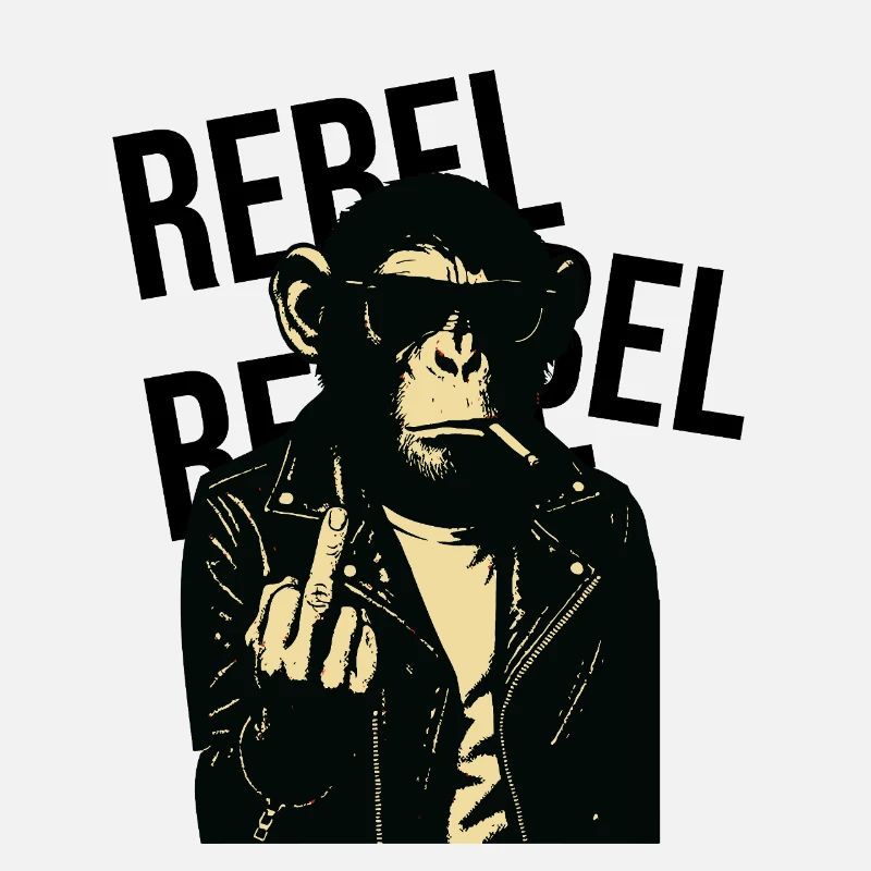 Rebellischer Affe in Leder