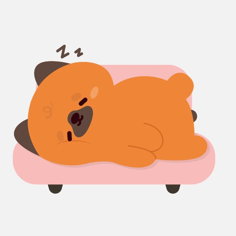 Tired German Shepherd Puppy on Pink Couch