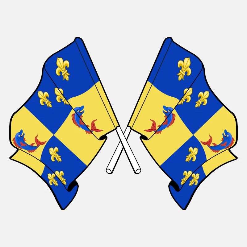 Crossed Dauphiné Flags