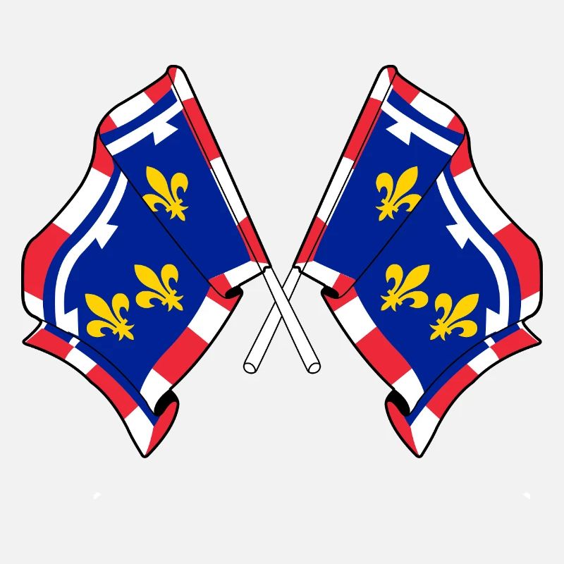 Centre-Val de Loire Crossed Flags