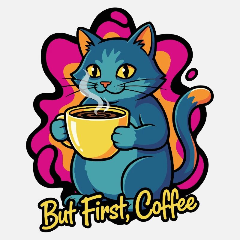 Kaffee Katze – But First Coffee