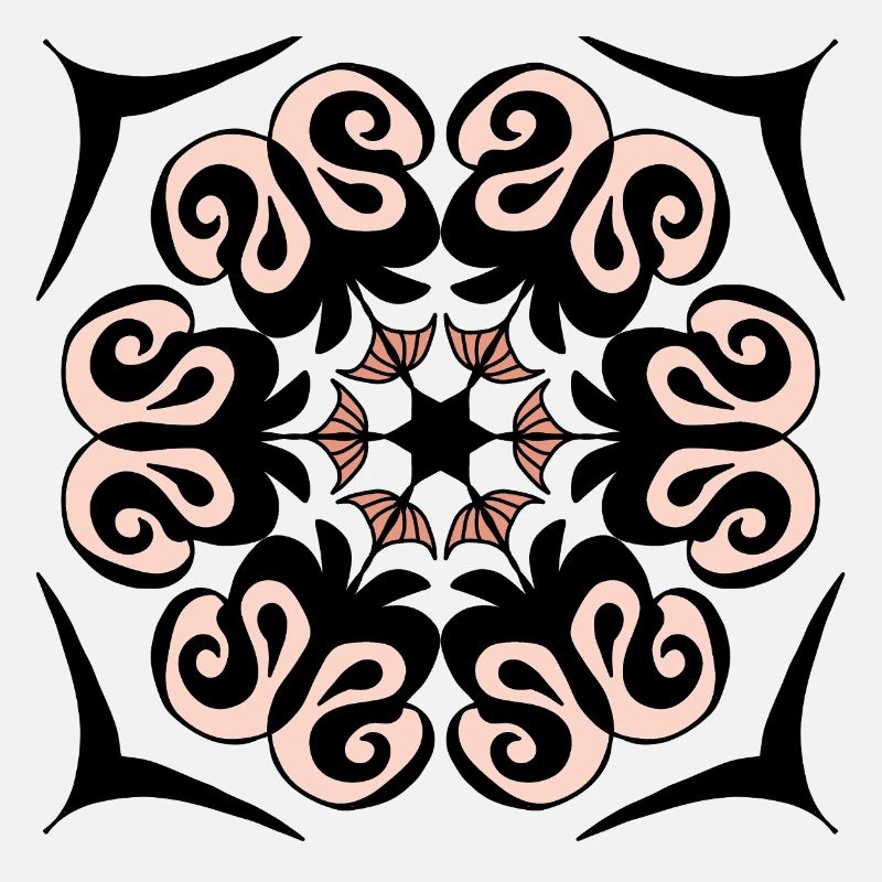 Blütenspirale Rosa Kreisdesign