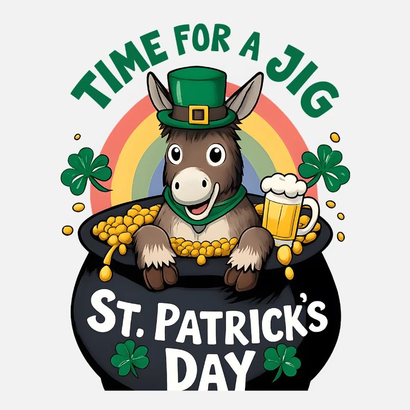 St. Patrick's Day Esel Goldtopf Regenbogen