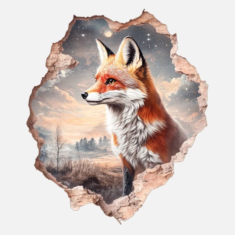 Fuchs und Sternenhimmel
