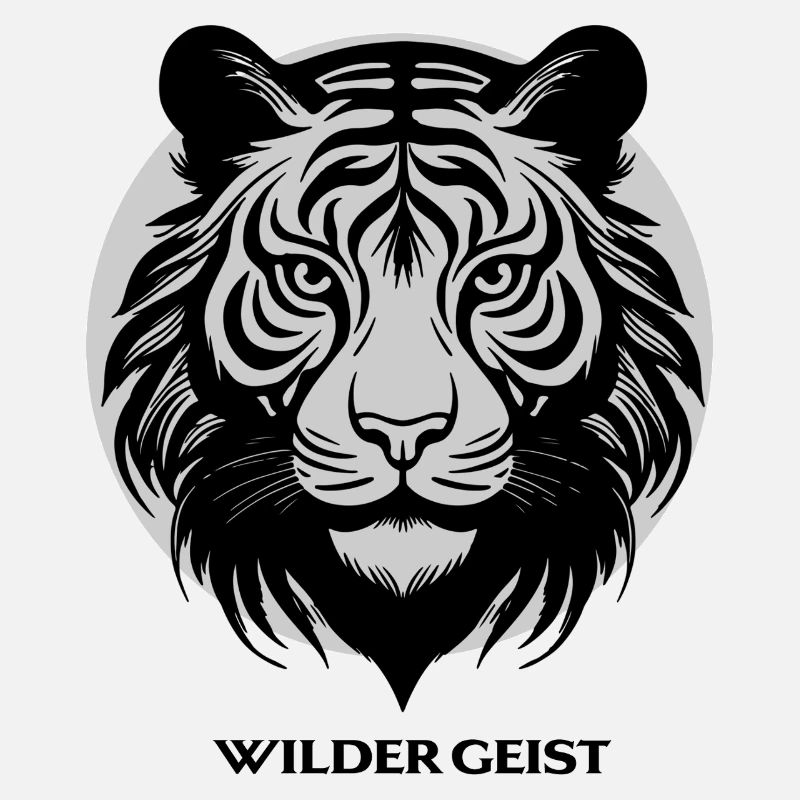 Tiger face in circle design