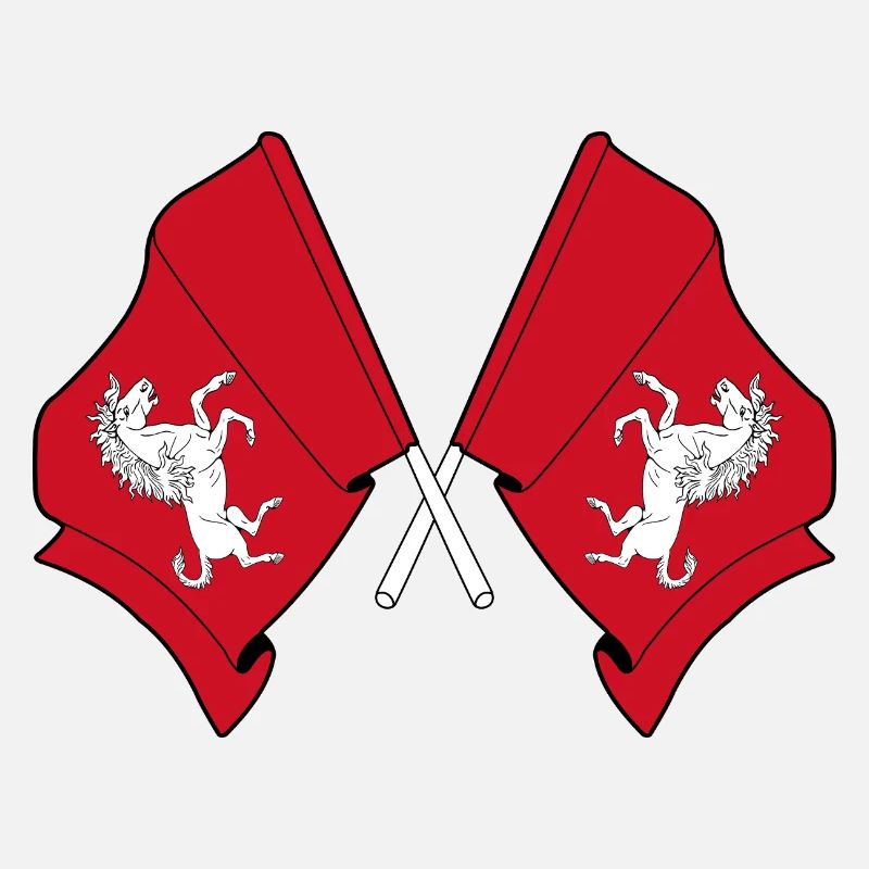 Deux drapeaux croisés Kent