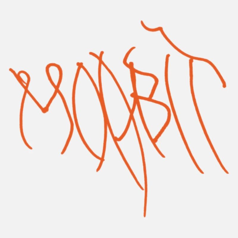 Orangene Graffiti Linien Moabit Berlin