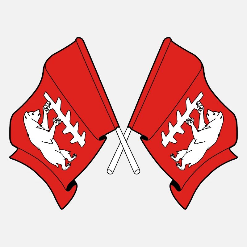Deux drapeaux croisés du Warwickshire