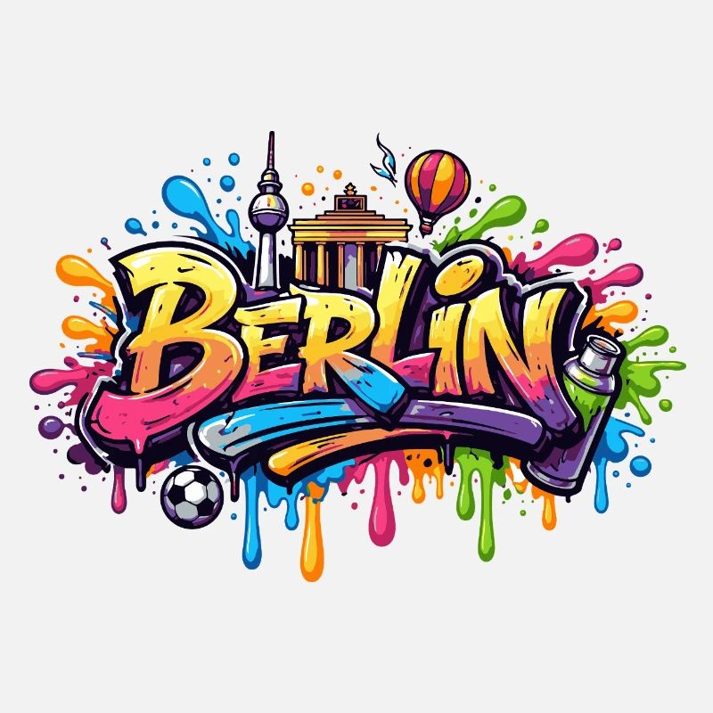 Lettrage graffiti berlinois avec effets de couleur