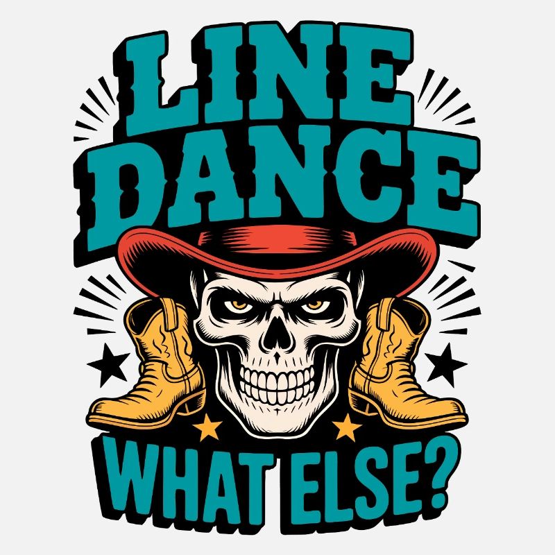 Line Dance Skull with Boots