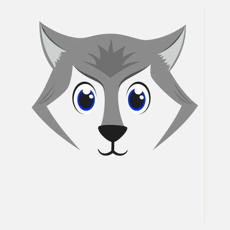 Niedliches Wolfsgesicht Kawaii Graues Holzwolf-Kostüm