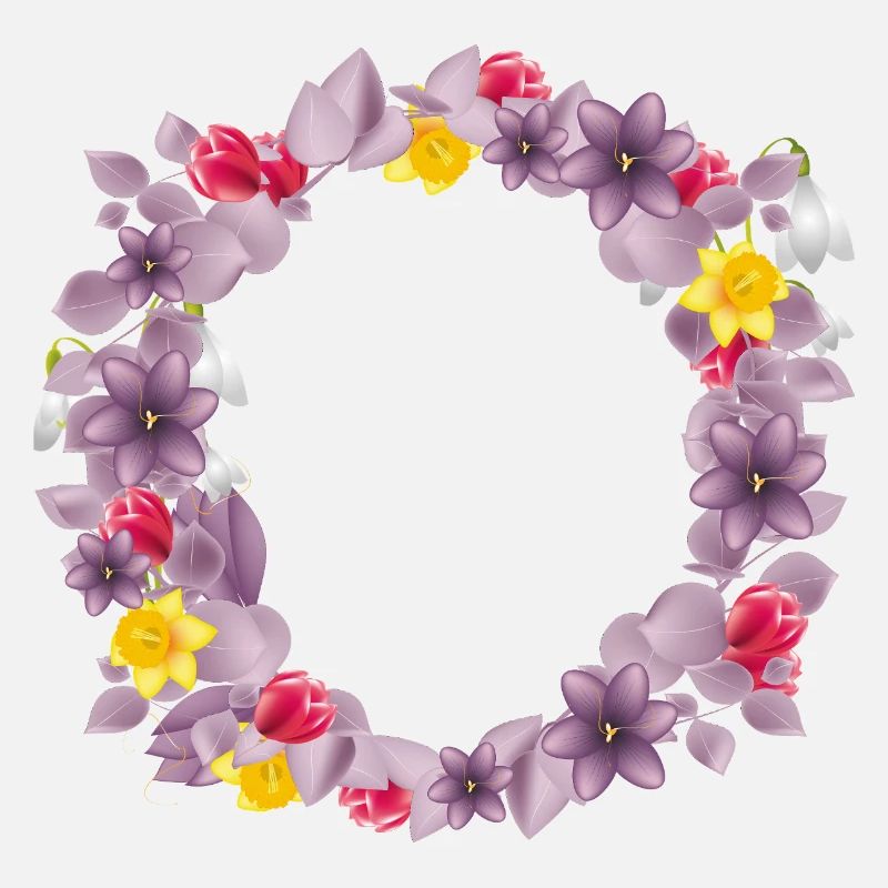 Dusty pink eucalyptus wreath with delicate spring blossoms