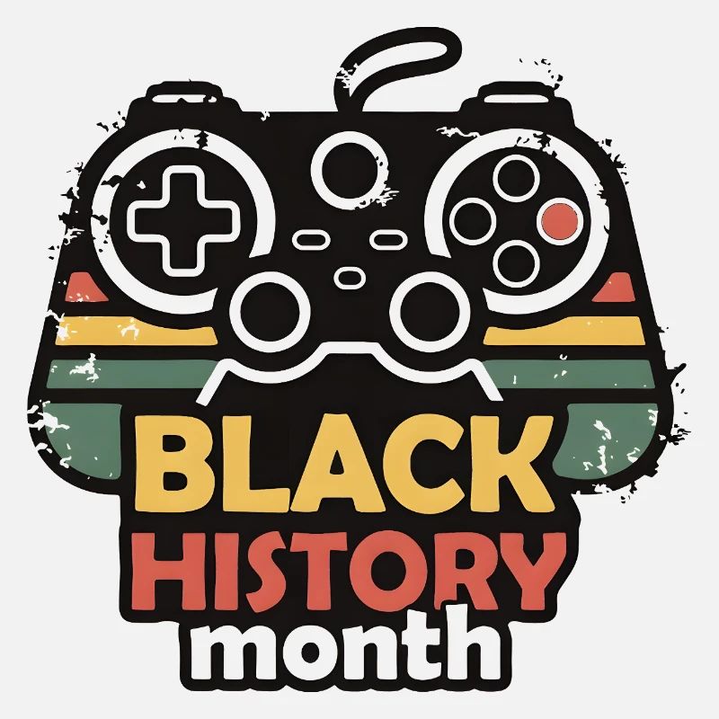 Black History Month Gaming Controller Retro