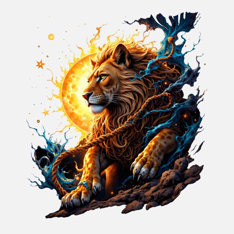 Elemental Tiger: Fire and Moon