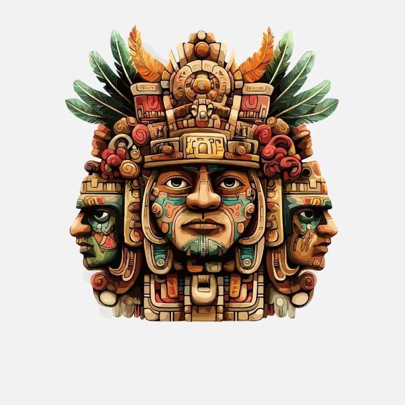 Masque totem aztèque