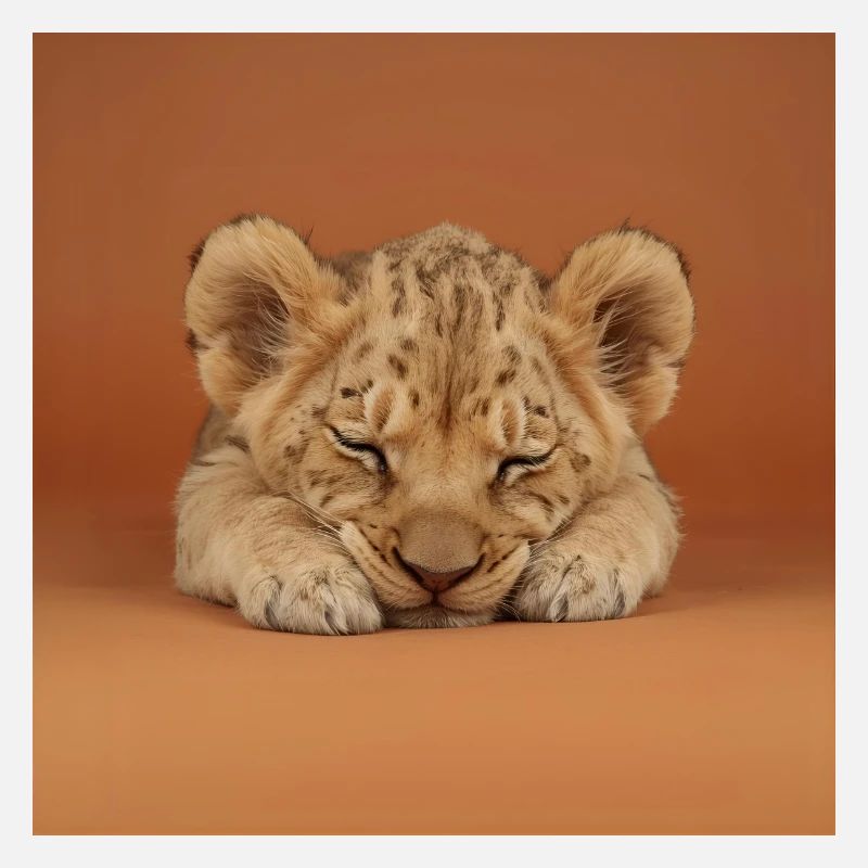 Petit guépard endormi