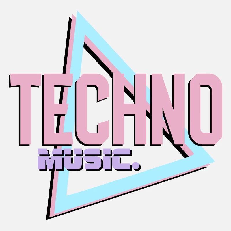 Techno Neon Retro-Logo