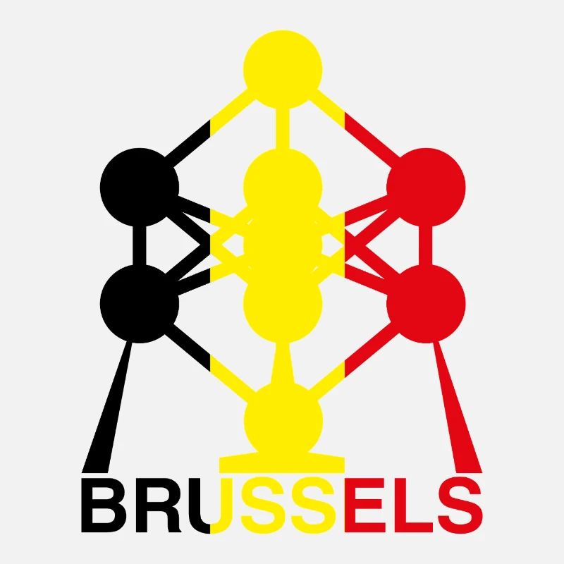 Atomium Brussels – Belgian Flag Colors Icon