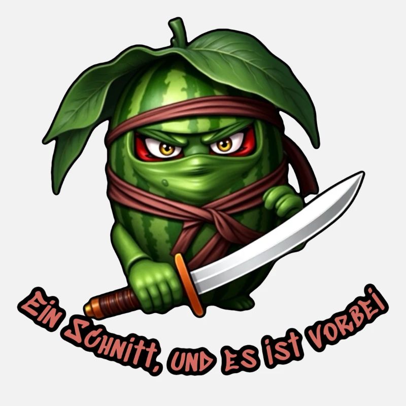 Ninja pastèque avec l’épée