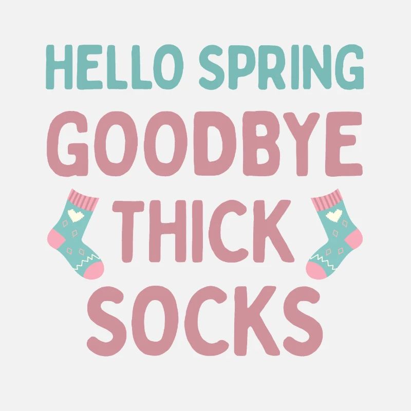 Hello Spring Goodbye Thick Socks