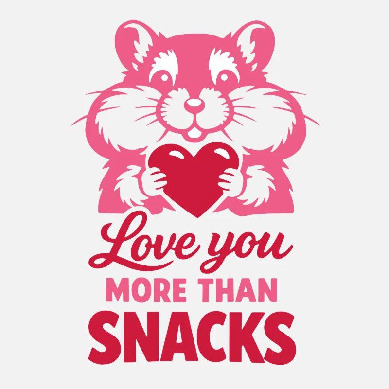 Je t’aime plus que des snacks – Hamster