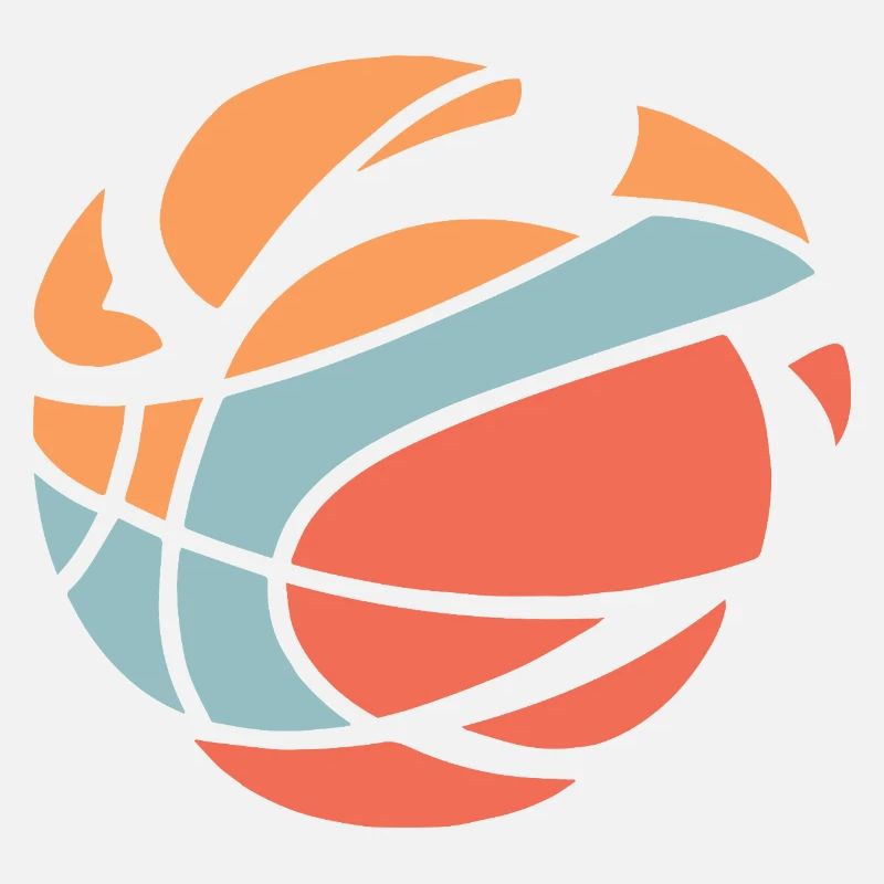 Explosion abstraite du basket-ball