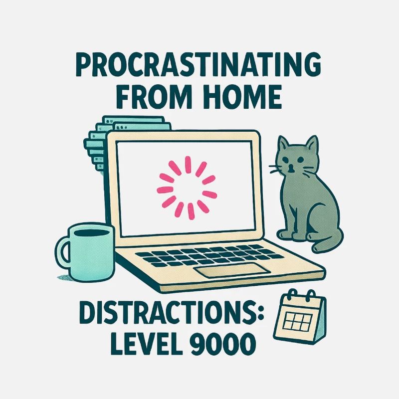 Humor, Prokrastination, Telearbeit, Chat und Kaffee