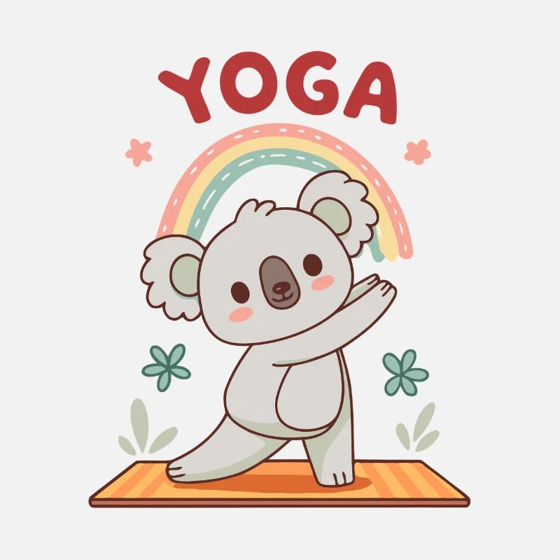 Koala Yoga Regenbogen