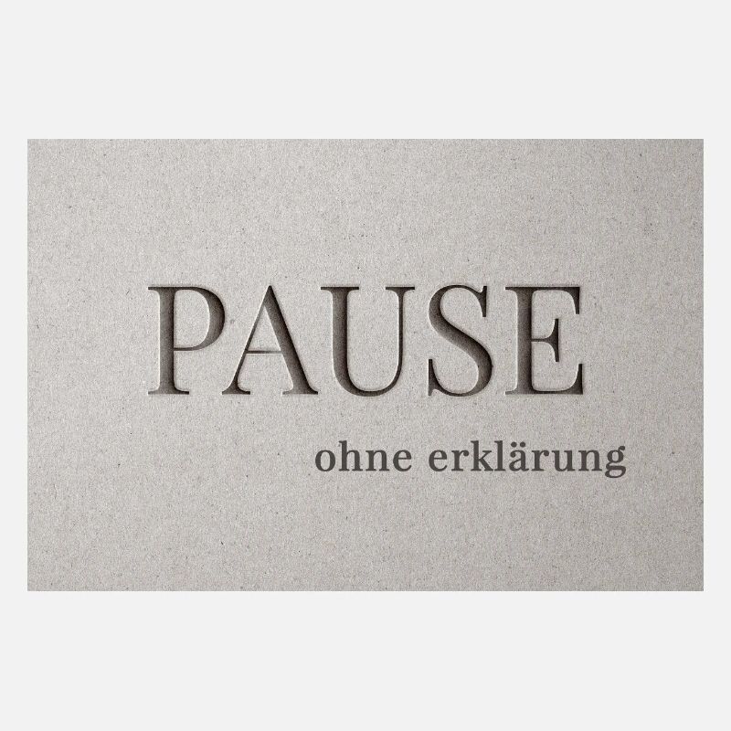Pause – ohne Erklärung