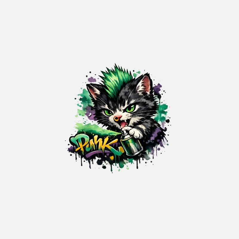 Graffiti Spray pour chats Art néon