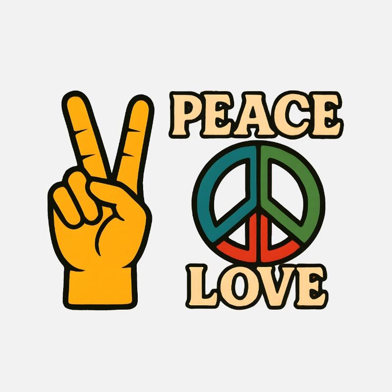 Peace and Love Icon Friedens-Tee