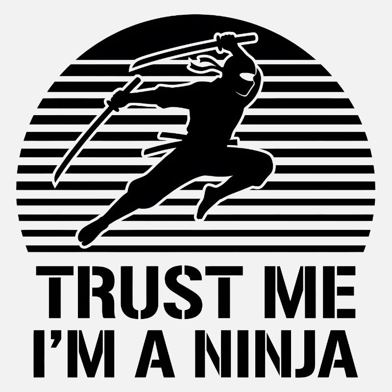 Vertrau mir, ich bin ein Ninja, lustiges Sonnenuntergangsdesign