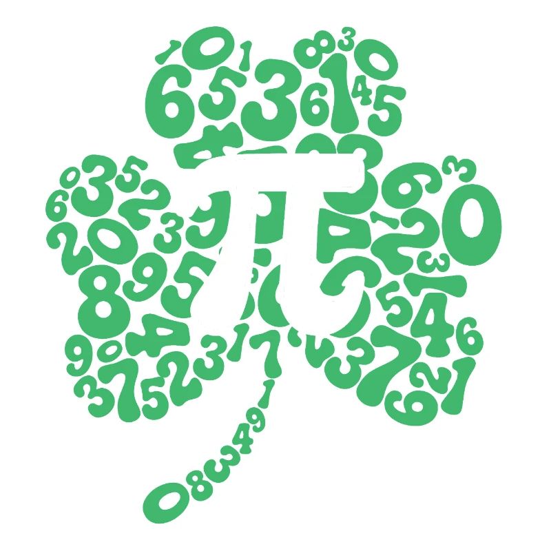Symbole du trèfle Pi, jour de la Saint-Patrick