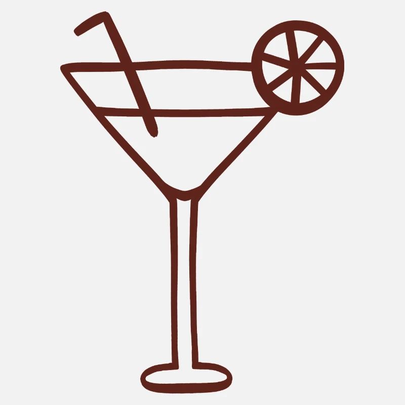 Art de lignes de cocktail minimaliste