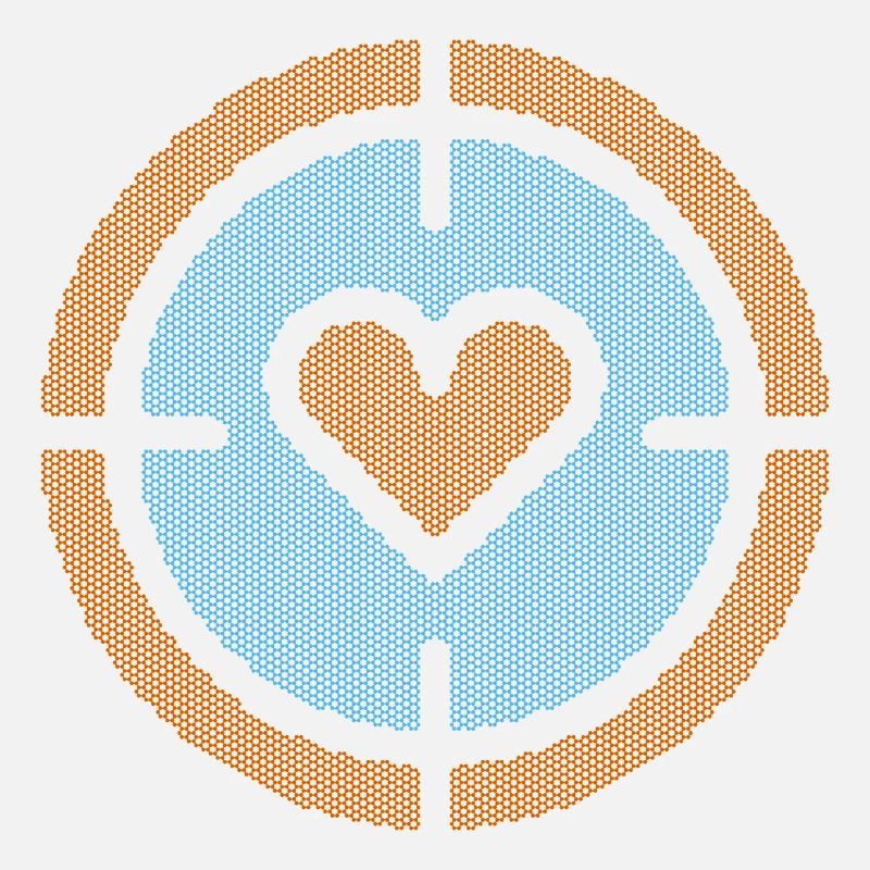 Heart in Target Emblem, atomic pattern