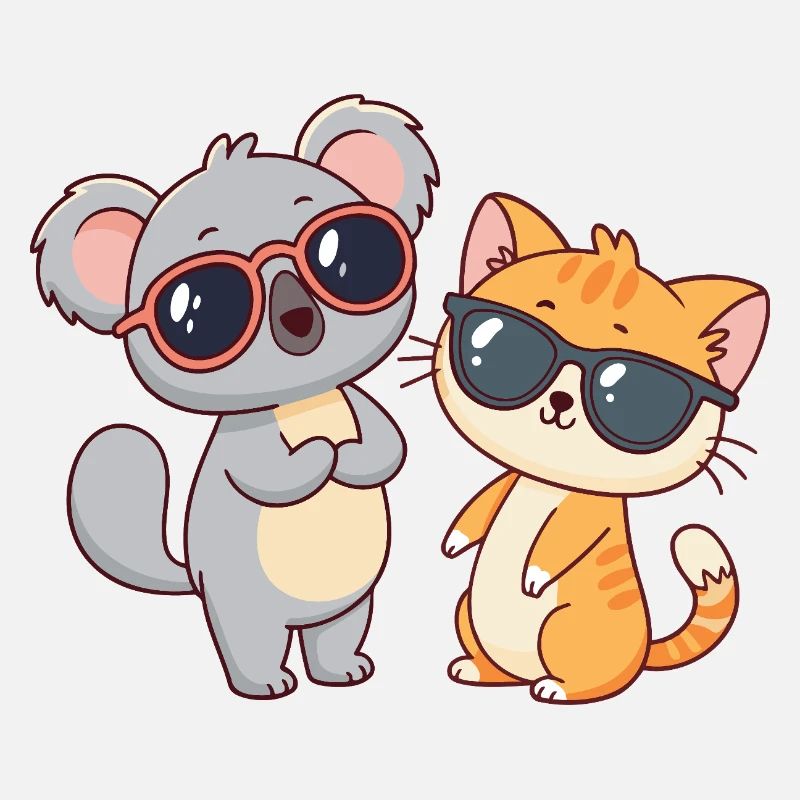 Freundschaft in der Sonne: Koala und Katze