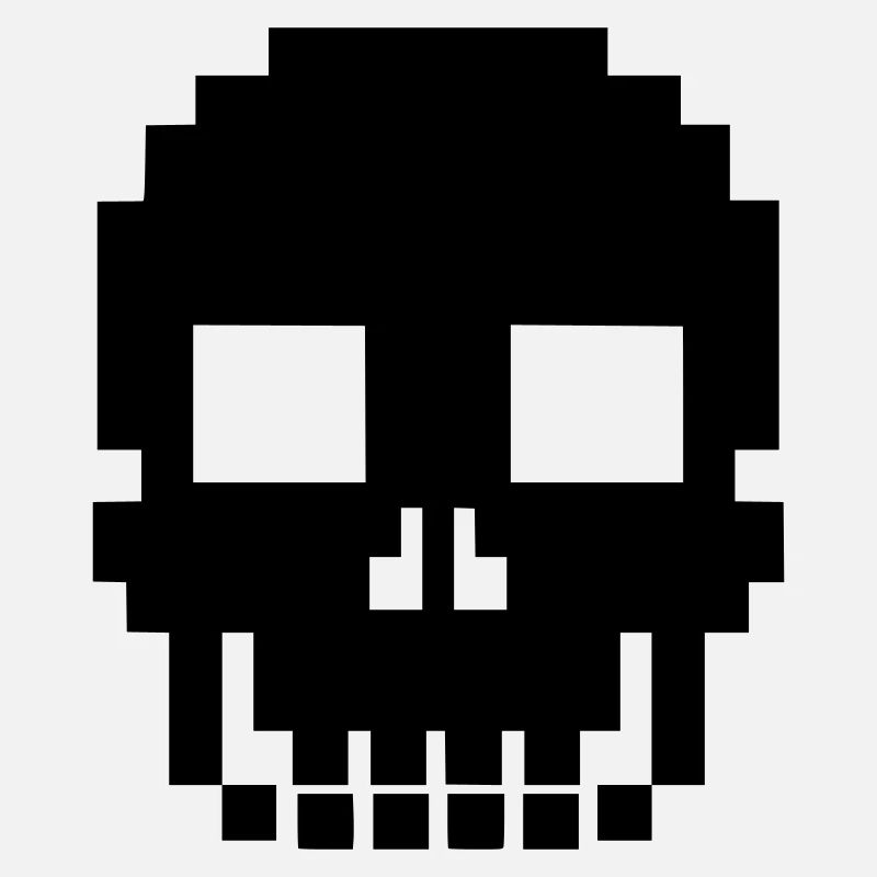 Pixel Totenkopf Skull Retro Game Over