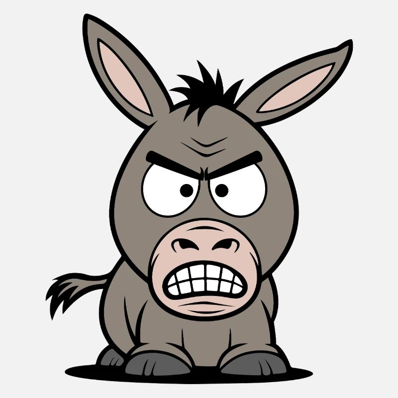 Wütender Esel Cartoon