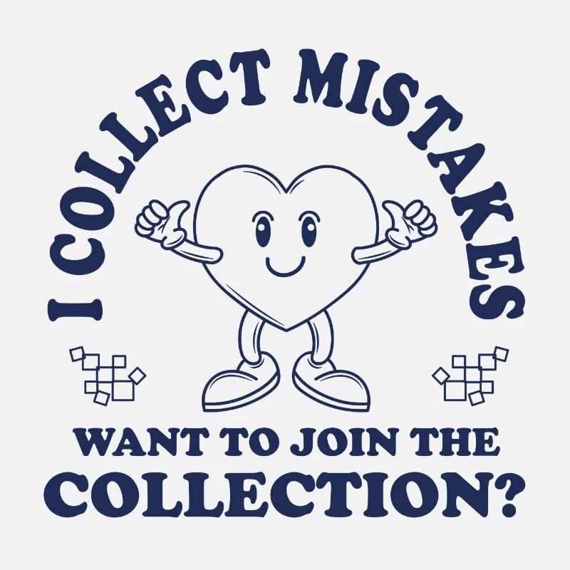 I Collect Mistakes – Retro Comic Flirt Spruch