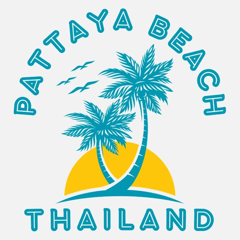 Coucher de soleil de palmier de Pattaya Beach
